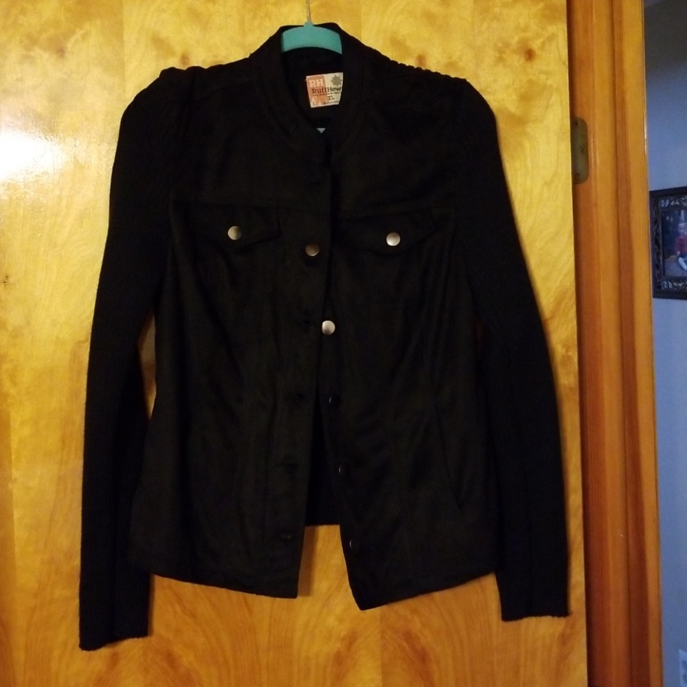 Ruff Hewn suede/sweater jacket